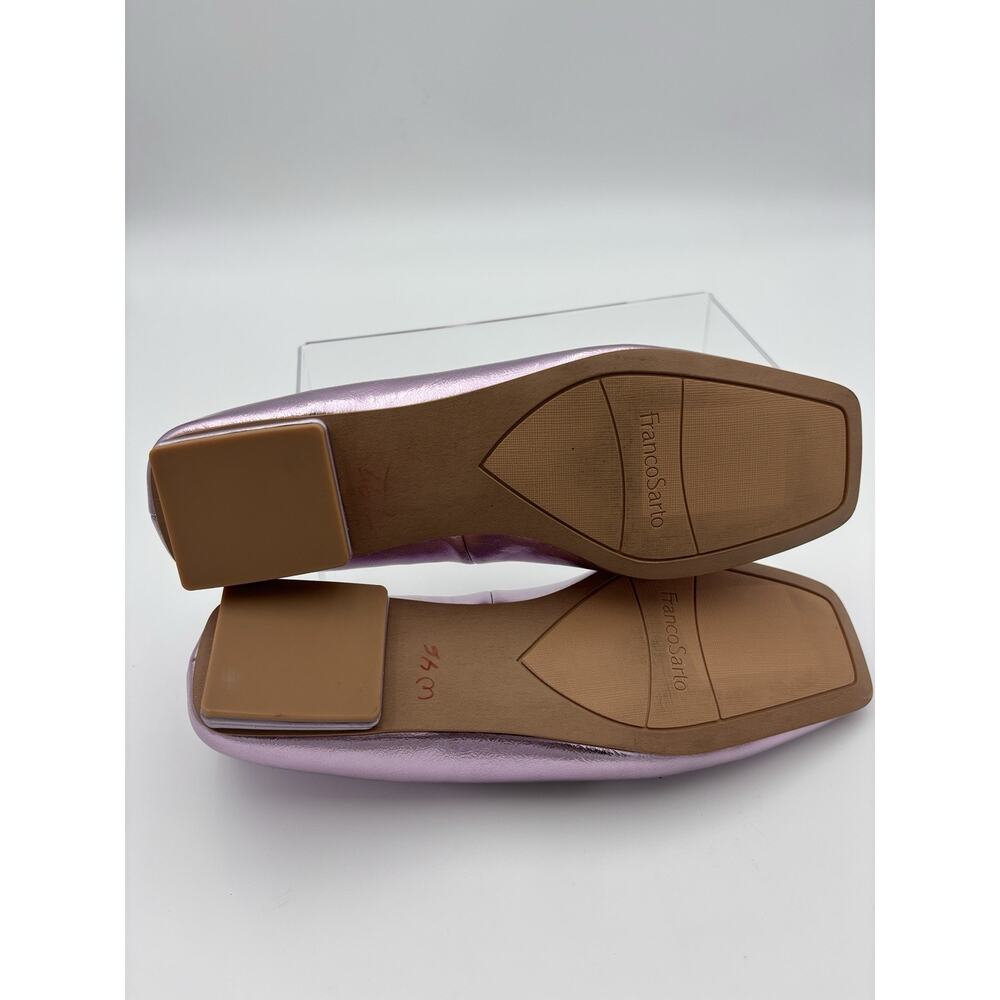 Franco Sarto Loafers Flats Pink Metallic Size 10 Chain Accent - Picture 8 of 13